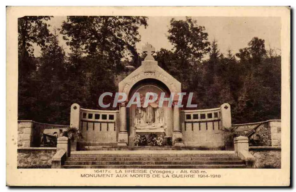 ला ब्रेस (वोस्ग) — 1914-1918 के युद्ध के लिए स्मारक — प्रकाशक ब्राउन & सी, डॉर्नाच - आगे