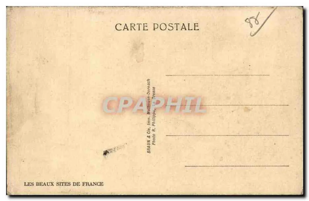 ला ब्रेस (वोस्ग) — 1914-1918 के युद्ध के लिए स्मारक — प्रकाशक ब्राउन & सी, डॉर्नाच - पीछे