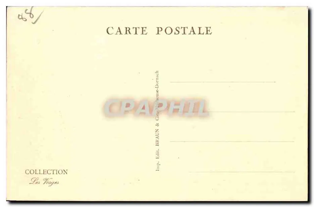 Bourbonne-les-Bains — Igreja — Coleção Les Voyages, editada por Braun & Cie - Verso