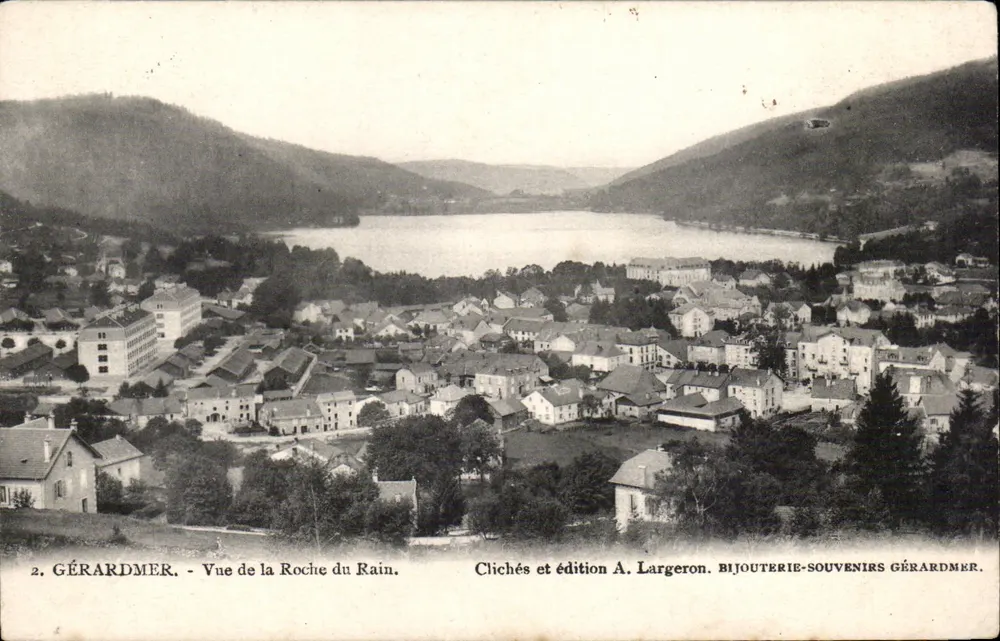 Gérardmer - Vista da Roche du Rain — Clichés e edição A. Largeron - Frente