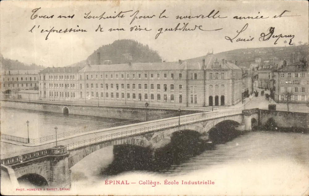 Épinal — Colégio Escola Industrial — Fot. Homéyer & Ehret, Épinal - Frente