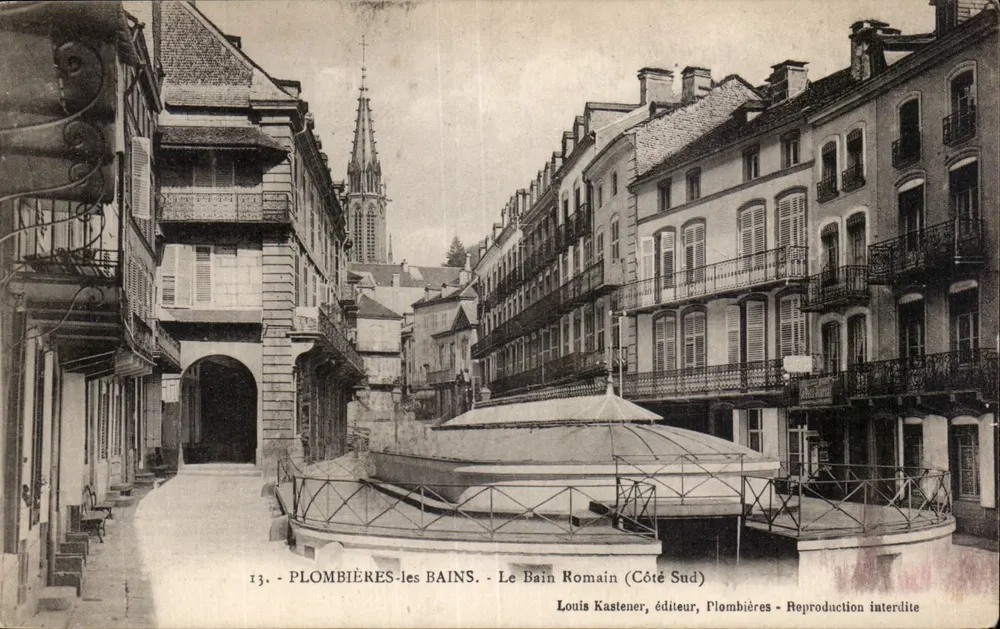 Plombières-les-Bains — A Banheira Romana (Lado Sul) — Louis Kastener, editor - Frente