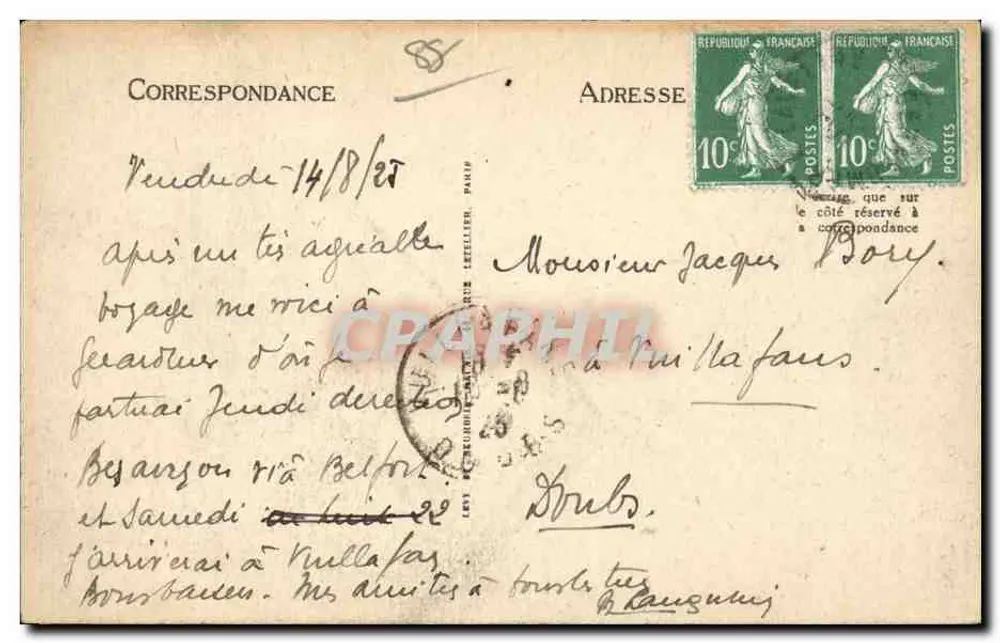 Gérardmer - La Goutte du Chat — Select - Rewers