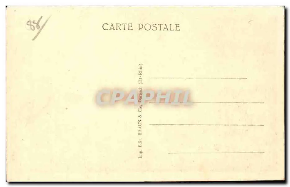 Gérardmer — Vista Geral — Editor Braun & Cie, Dornach (Ht-Rhin) - Verso