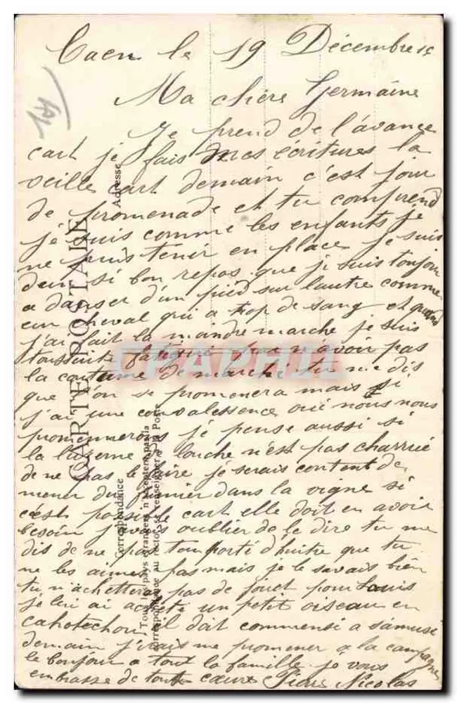 Luc-sur-Mer (Calvados) — Allgemeiner Blick auf das Casino — J. Béhennec, Verlag Caen (Departement Calvados) - Rückseite