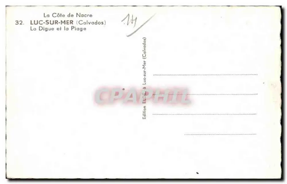 Luc-sur-Mer — A Digue e a Praia — Edição EL.D. em Luc-sur-Mer - Verso