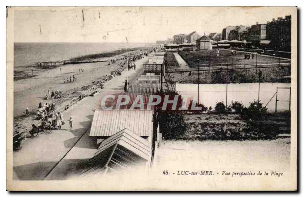 LUC-sur-MER — Perspectiefbeeld van de Strand — G. Arnaud, uitgever - Voorkant
