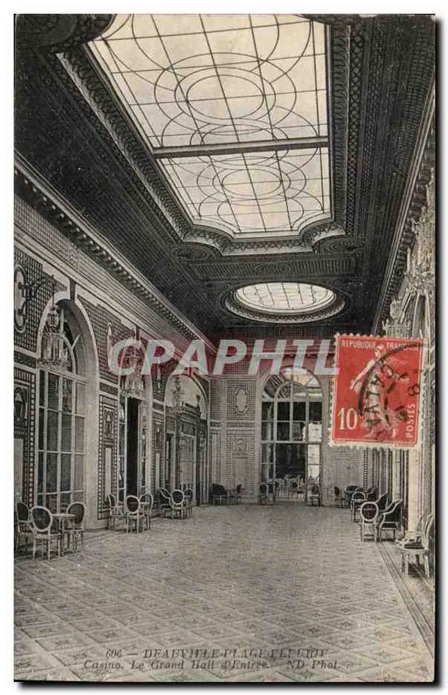 Deauville - O Grande Hall de Entrada - Casino - ND Phot. - Frente