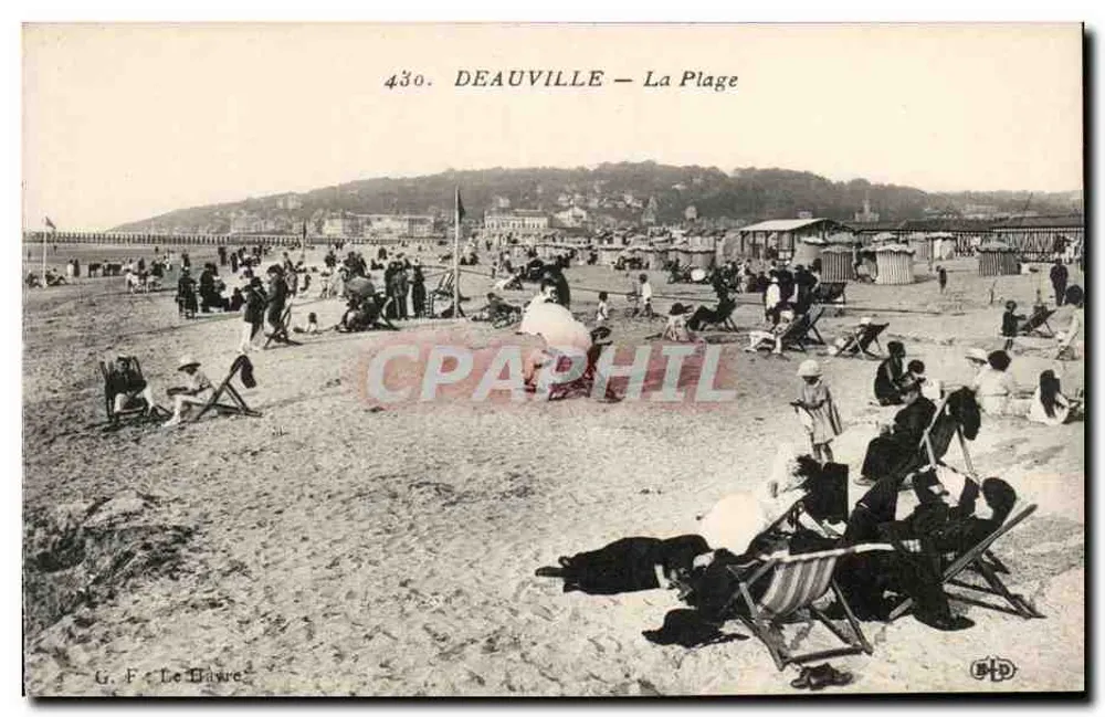 Deauville — A Praia — G. F. Le Bawe, n°430 - Frente