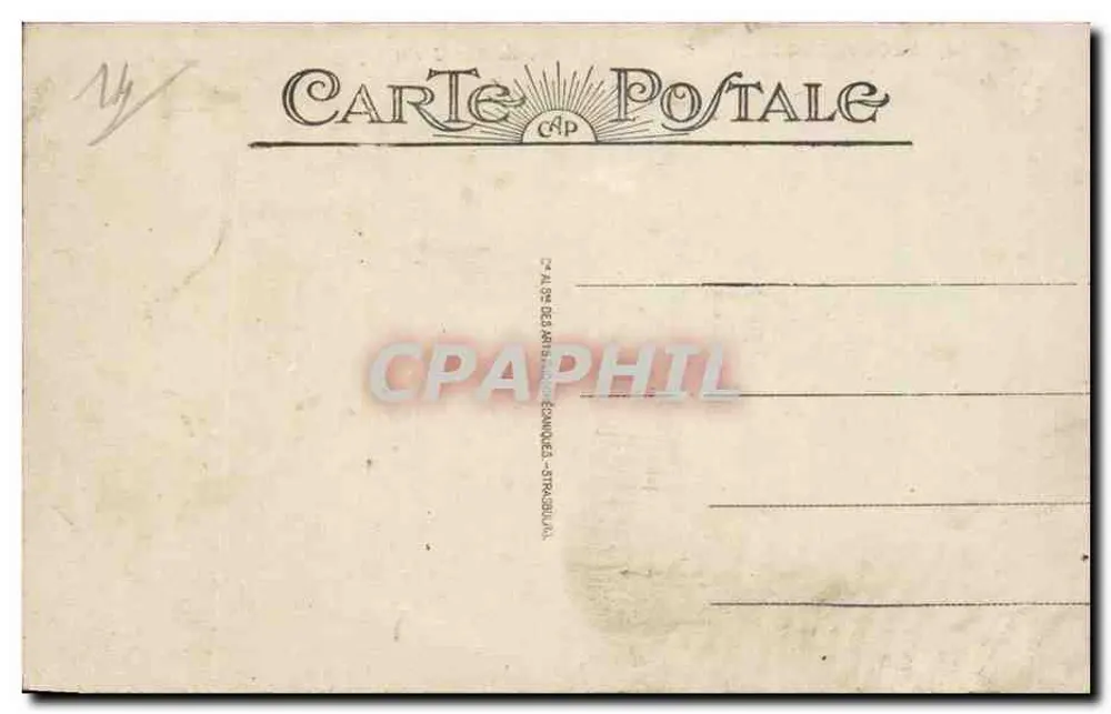 Trouville-Deauville — Ausfahrt eines Yachts — Verlag: C.A. de l'Artisanat d'Épinal - Rückseite