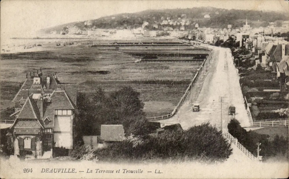 Deauville — Die Terrasse und Trouville — LL. n°204 - Vorderseite