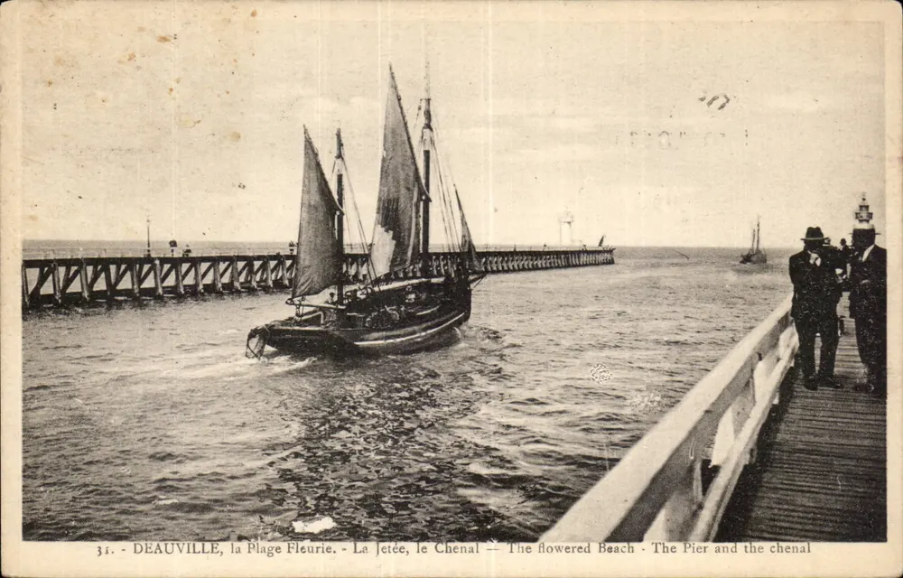 Deauville, A Praia das Flores — A Doca, o Canal — Cartas « La Gigogne » - Frente