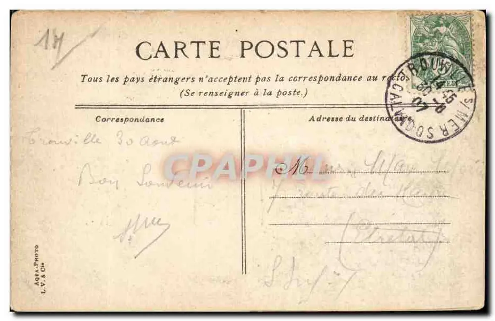 Deauville - Promenade da praia — editor AQUA PHOTO L.Y. & Cie, n°3 - Verso