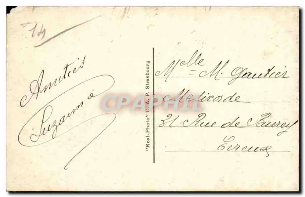 Deauville — A Praia das Flores — C.A.P. Strasbourg - Verso