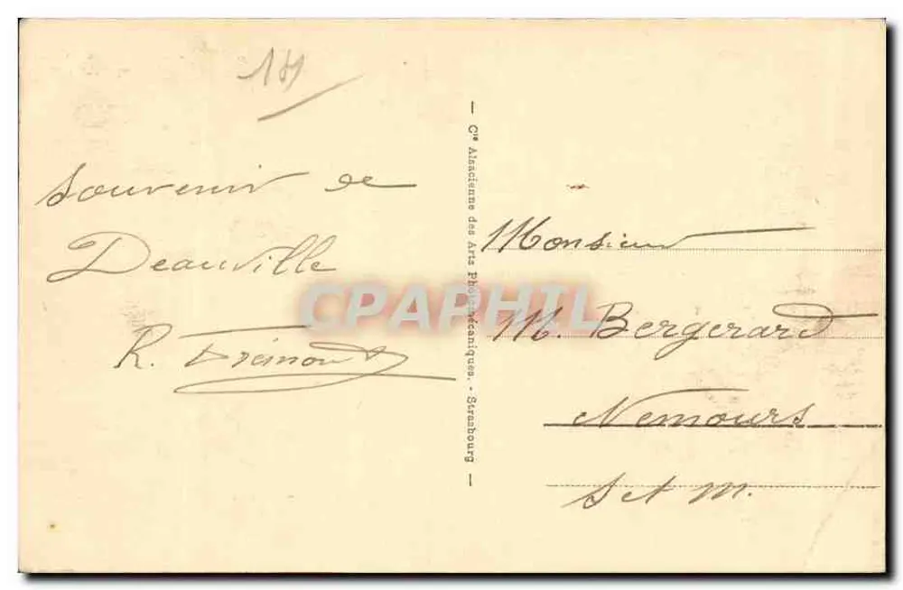 Deauville - Blütenstrand - Eingang zum Normandy Hotel — Verlag R. Dainard, Nr. 141 - Rückseite