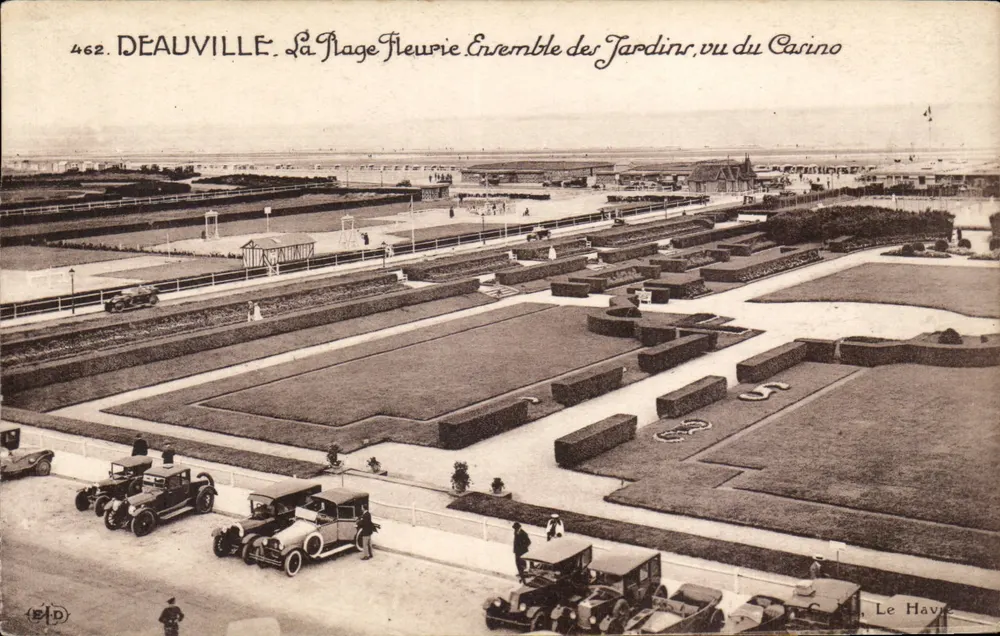 Deauville — Blütenstrand, Ensemble der Gärten, Ansicht vom Casino — Le Havre, n°462 - Vorderseite