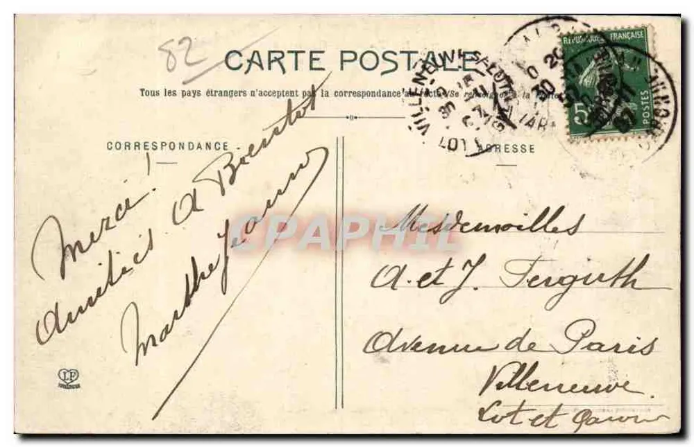 Montauban — As margens do Tarn — Editor anônimo, n° 302 - Verso