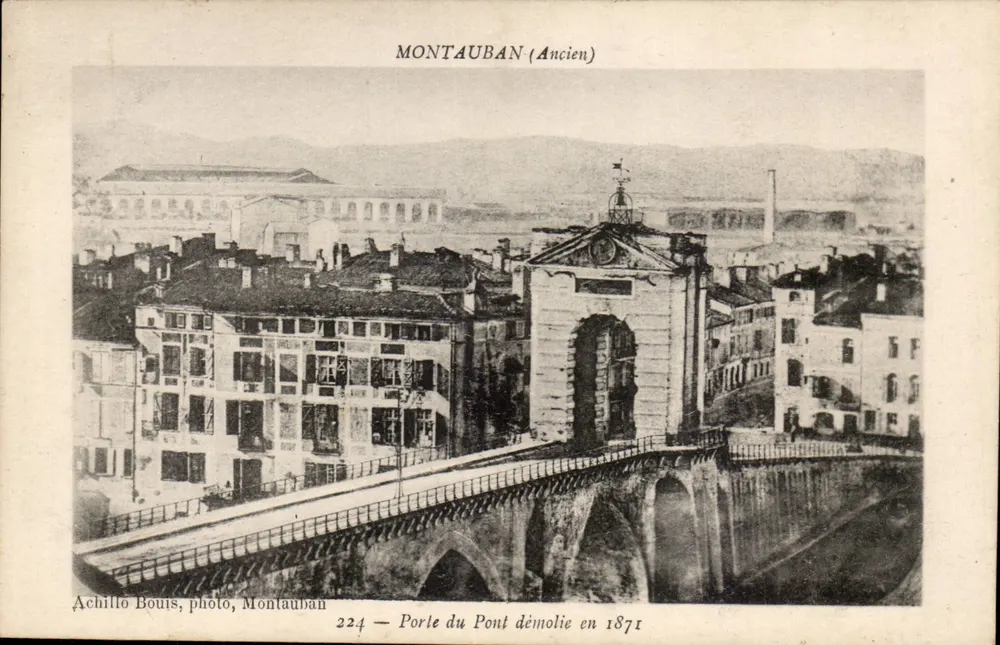 Montauban (Stare) — Drzwi mostu zburzone w 1871 — Achillo Bouis, zdjęcie, Montauban - Awers