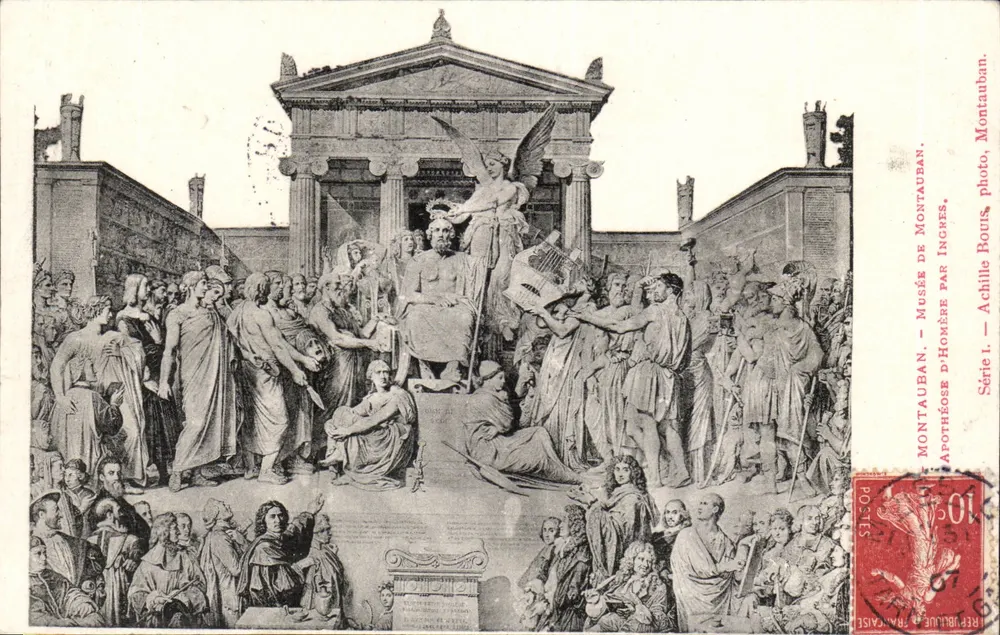 Montauban — Museo di Omero — Apoteosi di Omero — Achille Bous, foto di Inghes, Serie I - Recto