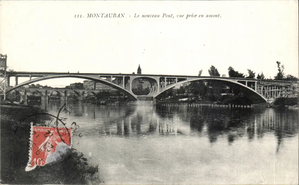 Montauban - O novo Ponte, vista tirada a montante — Foto E. Gimet, n° III.111 - Frente