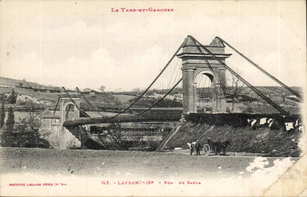 Tarn-et-Garonne — Most Saula w Lafrancaise — Fototypia Labouche Frères, Toulouse - Awers