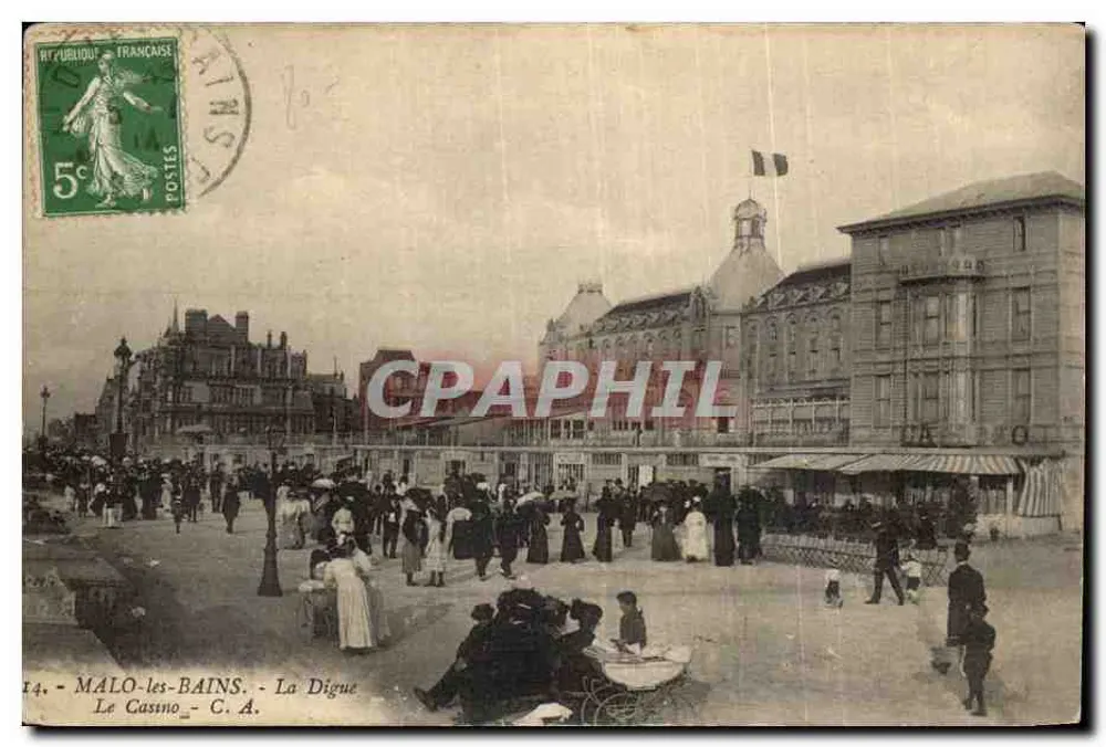 MALO-les-BAINS - A Digue - O Casino - C.A. - Frente