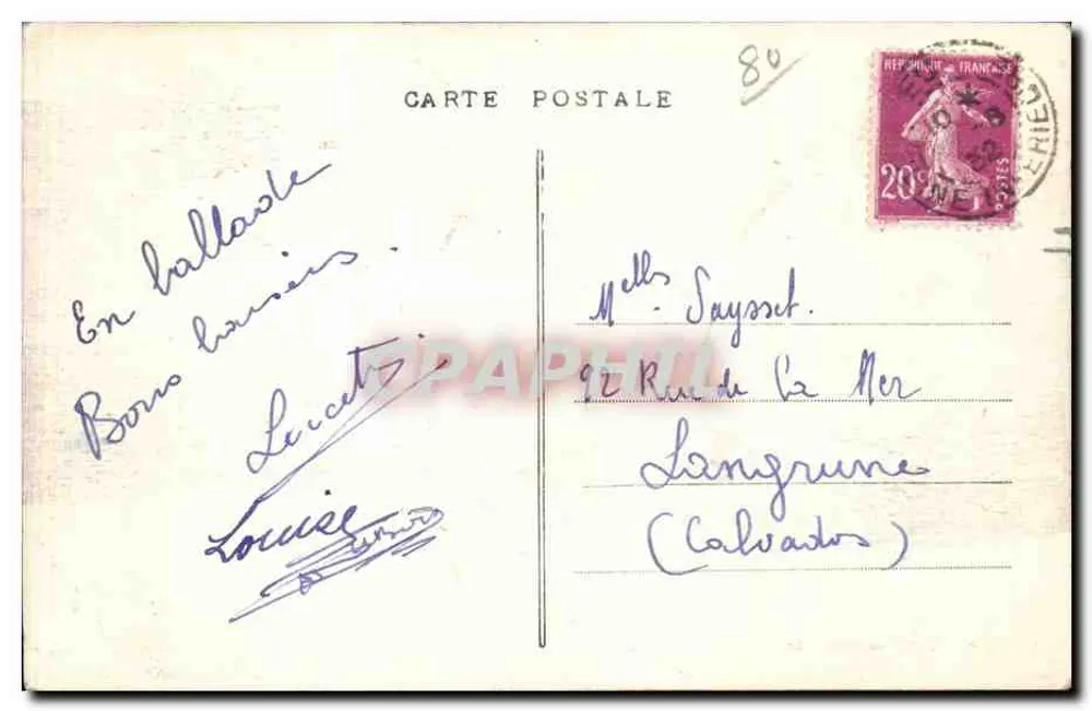 Ault - Das Casino und die Kabinen, Ansicht vom Felsen — Levéque, Fotoedition, 26, rande Rue - Ault - Rückseite