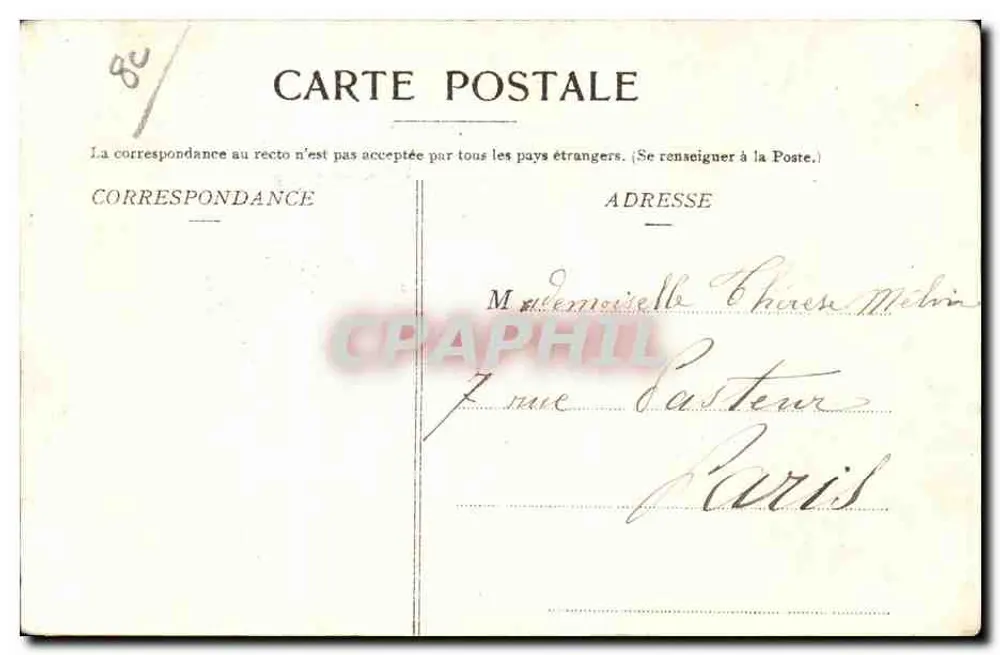 Onival - Hotel Continental — L. Caron, fot.-edit., Amiens - Plaques Jouglia - Verso