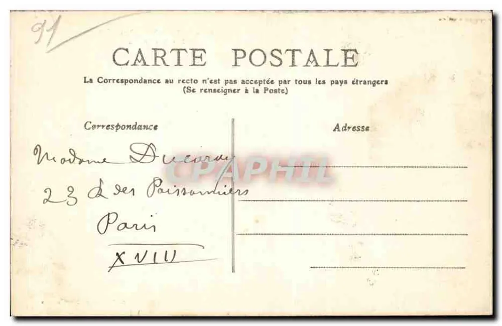 Etampes (S.-et-O.) — Les Portereaux — editor desconhecido, n° 61 - Verso