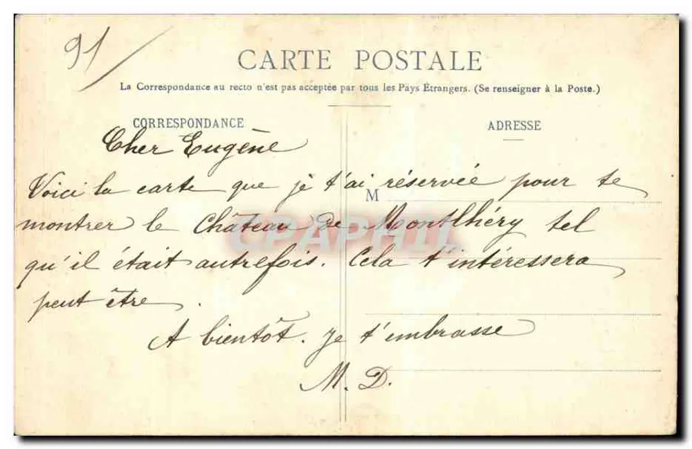 Velho castelo de Montlhéry — fac-simile — J. Desgouillons, editor, Montlhéry - Verso