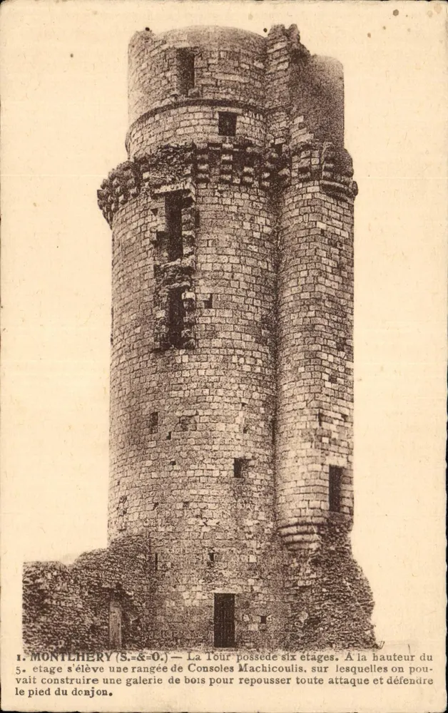 Torre de Montlhéry — Ruínas de um donjon com seis andares — F. Testard, Paris - Frente