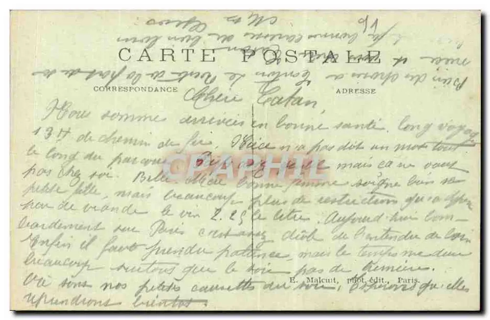 Juvisy-sur-Orge (S.-et-O.) — Velho Castelo da Cour de France, Observatório Flammarion — E. M. - Verso