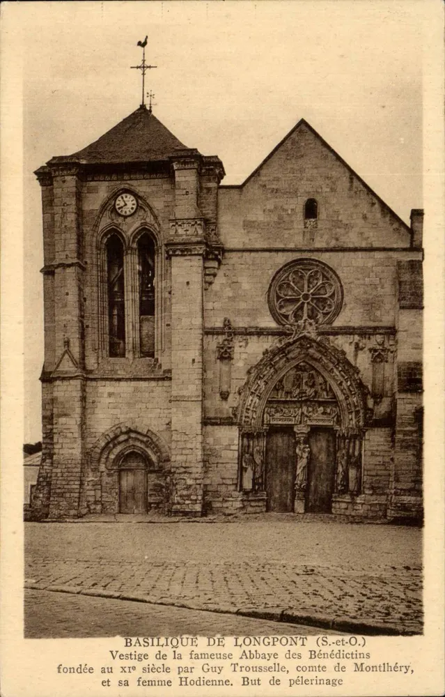 Basilika von Longpont (S.-et-O.) — Reste der Benediktinerabtei, gegründet im 11. Jahrhundert — Verleger - Vorderseite