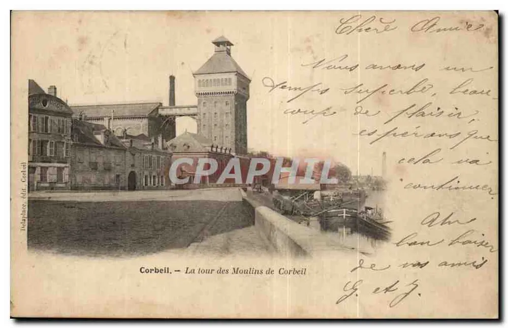 Corbeil — Die Mühlen-Türme von Corbeil — Verlag Indanplace, Seriennummer nicht sichtbar - Vorderseite