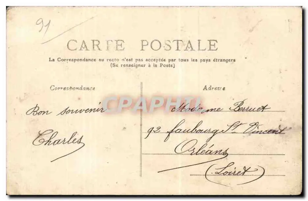 Étampes (S.-et-O.) - O Hotel de Ville — M. Mulard, editor, Verrus - Verso