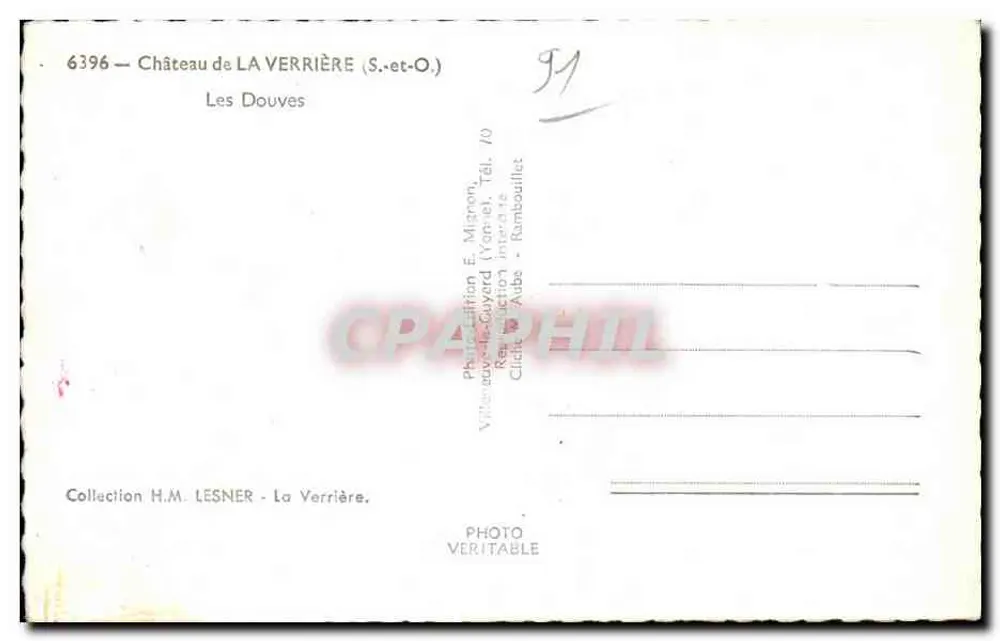 Castelo de La Verrière — Os Baluartes — Edição E. Mignon - Verso