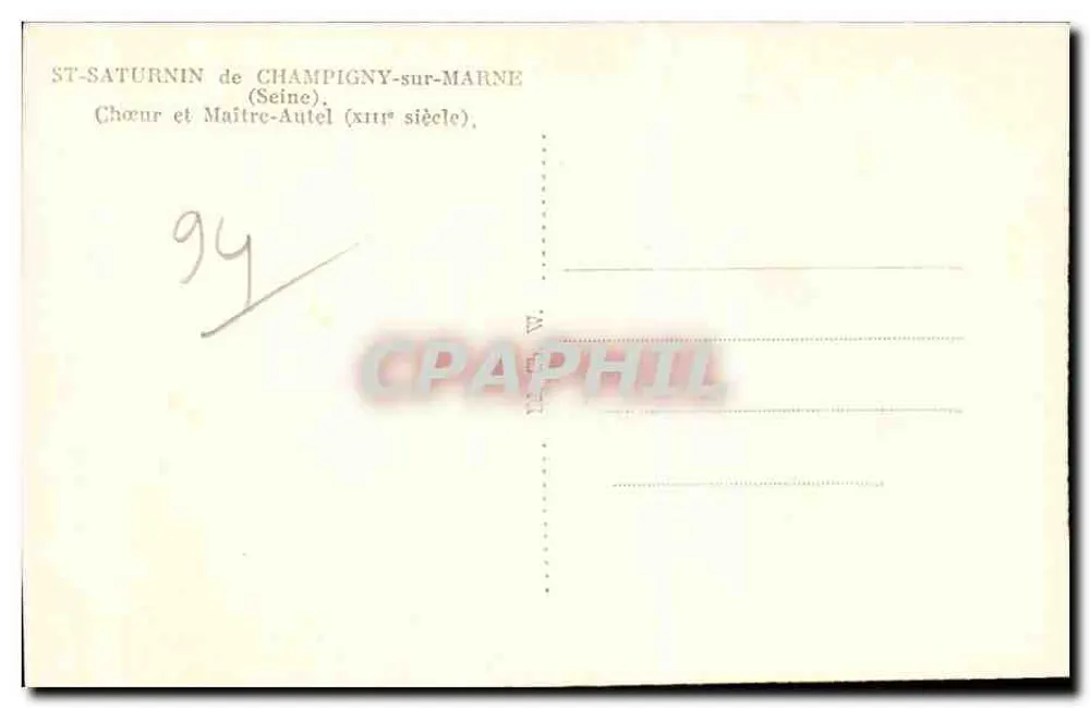 Saint-Saturnin de Champigny-sur-Marne — Chor und Hauptaltar (13. Jahrhundert) - Rückseite