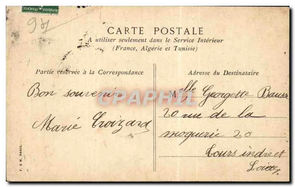 Joinville-le-Pont — O Barragem — F. & M. Paris, n°51 - Verso
