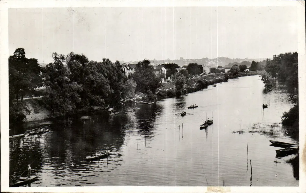 Aussicht vom Pont St-Maur — Ufer der Marne — Anc. Étab. MALCUTTE, Temple, Paris - Vorderseite