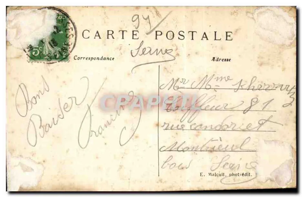 Le Parc-St-Maur — Das Meteorologische Observatorium — E.M. n°558 - Rückseite