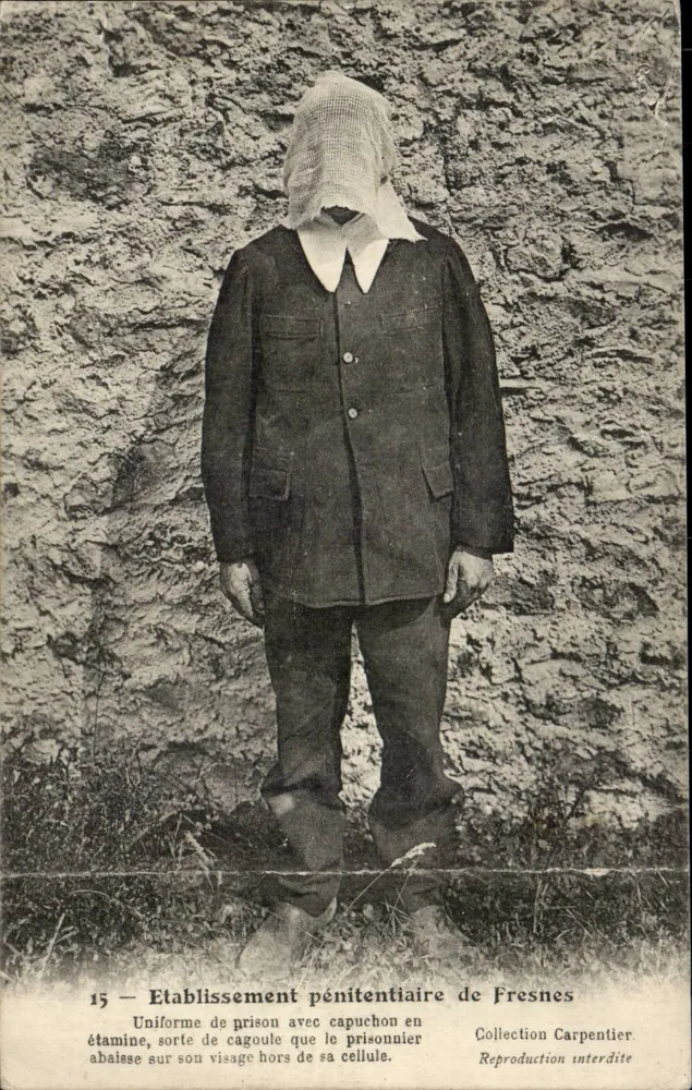 Prisonnier en capuchon en étamine — Établissement pénitentiaire de Fresnes — Collection Carpentier - Vorderseite