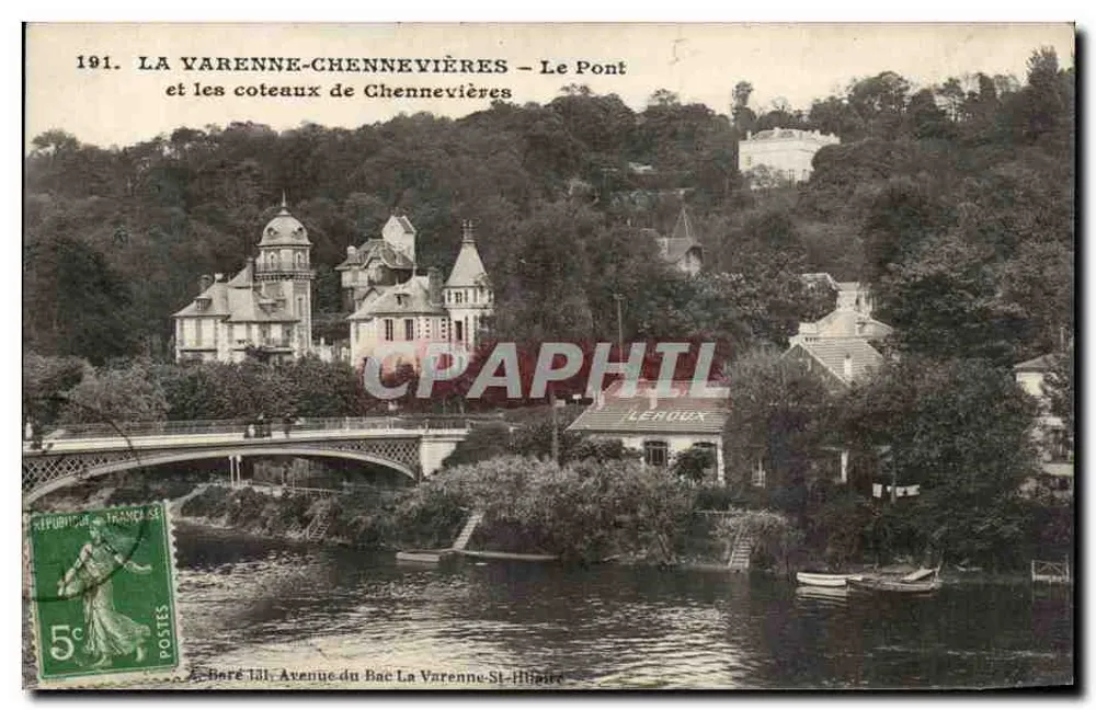 La Varenne-Chennevières — Der Brücke und die Hügel von Chennevières — Lefeuux n°191 - Vorderseite