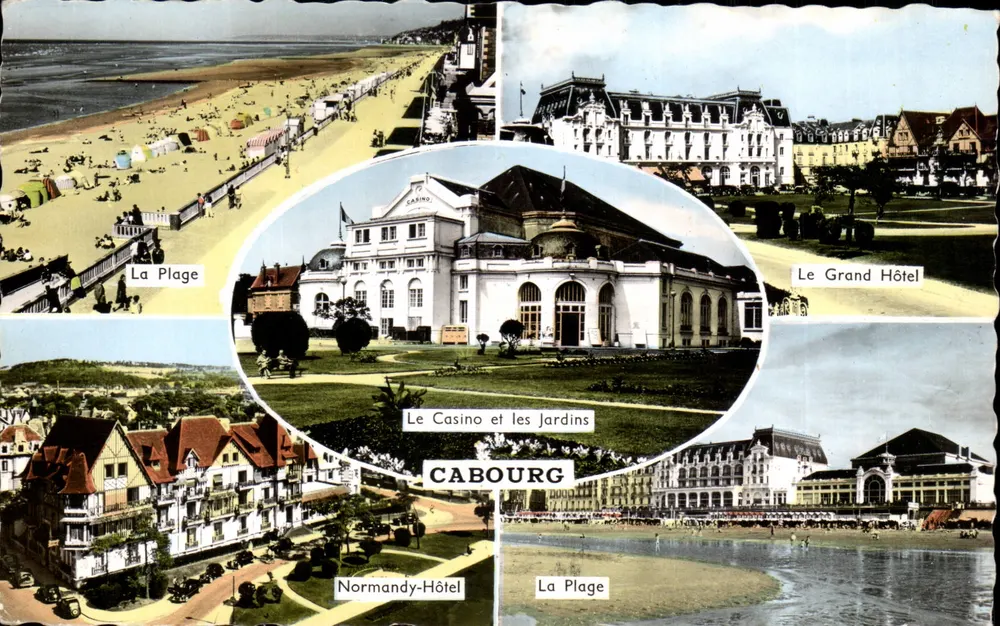 Cabourg — Plaża, Wielki Hotel, Kasyno i Ogrody, Normandy-Hotel — Wydawnictwo Gaby - Awers