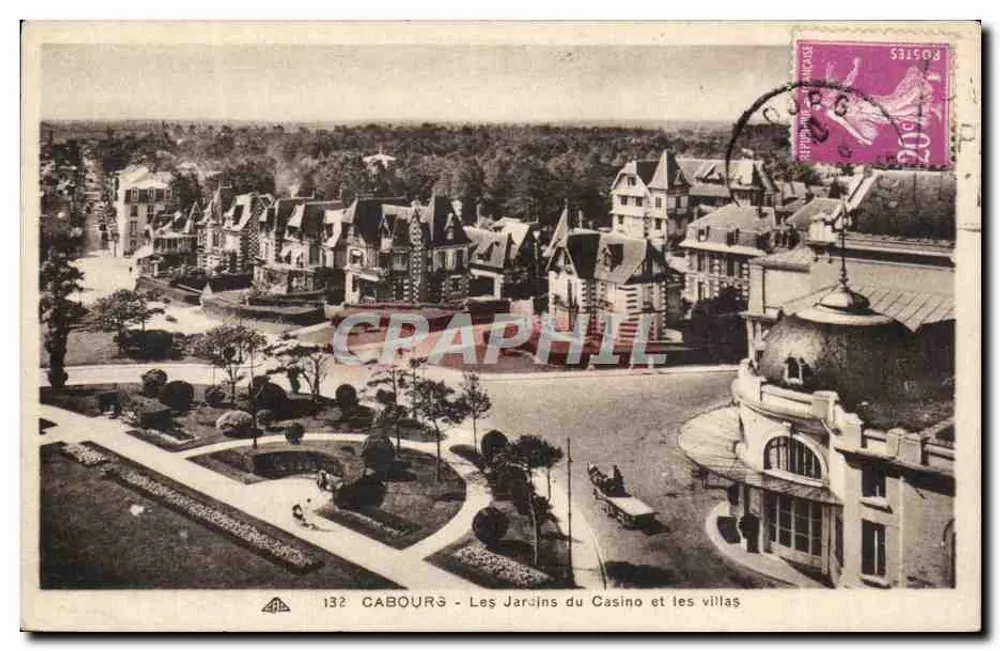 Cabourg - Die Gärten des Casinos und die Villen — Verlag Antike Ansichtskarte - Vorderseite