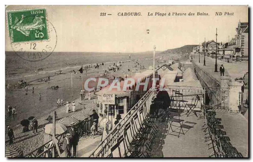Cabourg — La Plage à l'heure des Bains — ND Phot - Frente