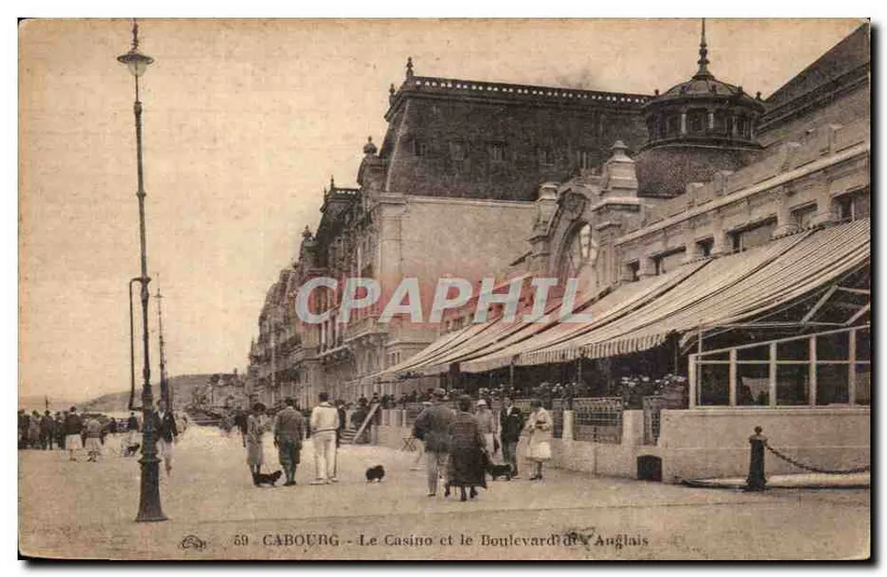 Cabourg - Das Casino und der Boulevard des Anglais — Verlag: G. Allecteau des Arts Photographiques, Cabourg, Nr. 59 - Vorderseite