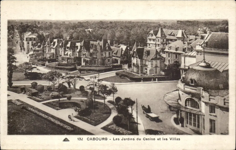 Cabourg - Die Gärten des Casinos und die Villen — Verlag Cie des Arts Photographiques - Straßburg - Vorderseite
