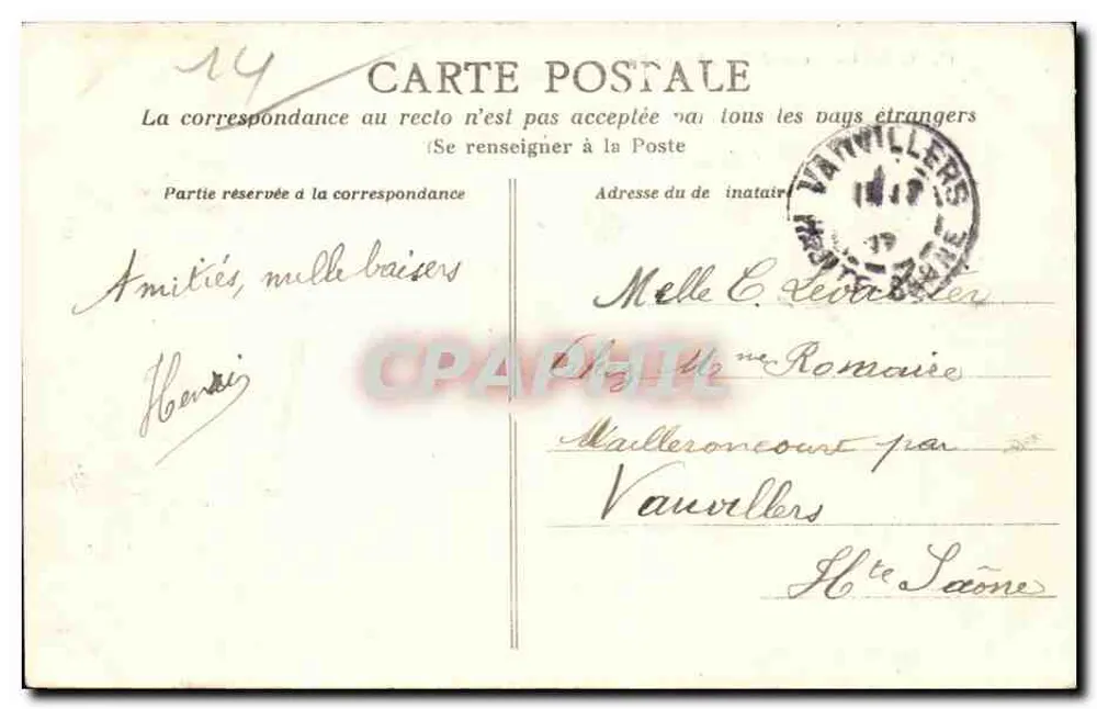 Cabourg — Grand-Hotel, Rue du Parc — Coleção A.D. - Verso