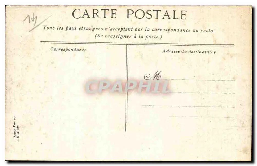 Cabourg - De Promenade aan de strand — uitgever Aqua-Photo & Cie, n°6 - Achterkant