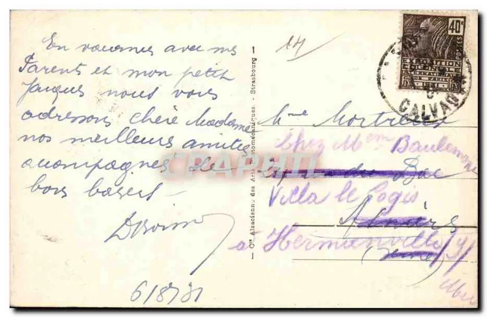 Cabourg - Das Casino und das Grand Hotel — anonymer Verleger, Nr. 4 - Rückseite